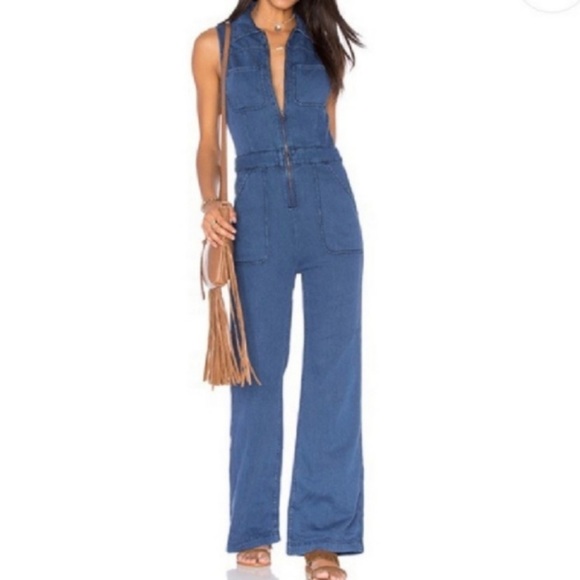 Free People Denim Jumpsuit - Picture 4 of 9